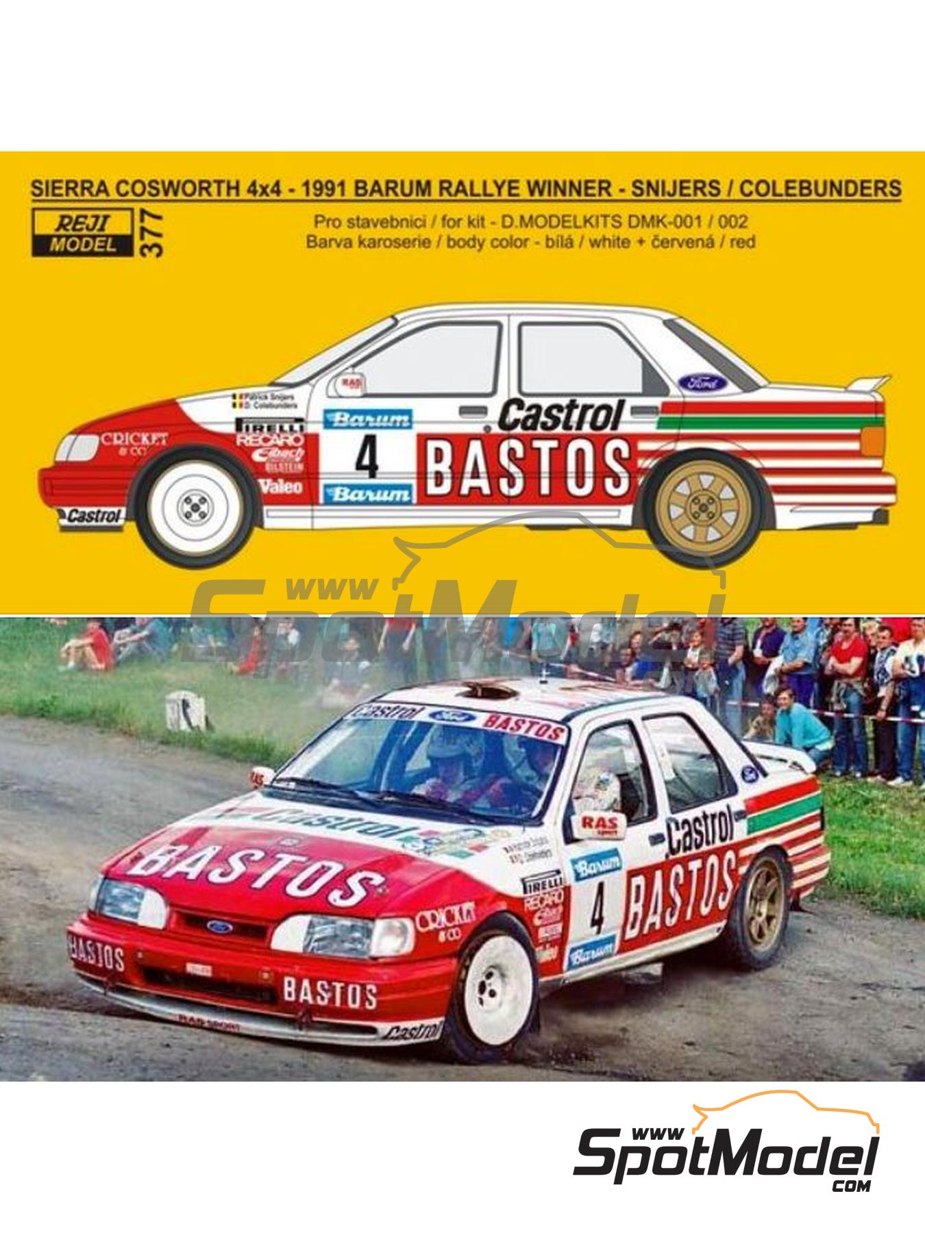 Reji Model 0377 Marking / livery 1/24 scale Ford Sierra Cosworth 4x4